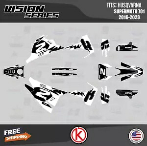 Husqvarna Supermoto 701 (2016-2023) Vizion シリーズ用グラフィックスキット - グレー Graphics Kit for Husqvarna Supermoto 701 (2016-2023) Vizion Series -Grey 【並行輸入品】