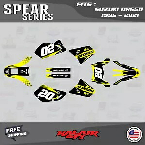 スズキ DR650 (全年式) DR 650 スピア シリーズ用グラフィックスキット - イエロー Graphics Kit for Suzuki DR650 (All Years) DR 650 Spear Series- Yellow 【並行輸入品】