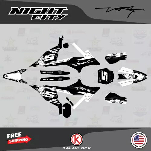 Stark Future 用グラフィックスキット - VARG 電動ダートバイク Nightcity-ホワイト Graphics Kit for Stark Future - VARG Electric Dirt Bike Nightcity-White 【並行輸入品】
