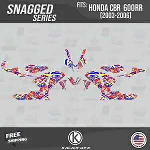HONDA CBR 600RR (2003-2006) 用グラフィックスキット 引っかかり - イエロー Graphics Kit for HONDA CBR 600RR (2003-2006) Snagged - Yellow 【並行輸入品】