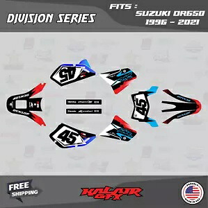 スズキ DR650 DR650S (全年式) DIVISION SERIES 用グラフィックキット - レッド Graphics Kit for Suzuki DR650 DR650S (All Years) DIVISION SERIES- Red 【並行輸入品】