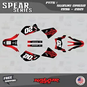 スズキ DR650 (全年式) DR 650 スピア シリーズ用グラフィックスキット - レッド Graphics Kit for Suzuki DR650 (All Years) DR 650 Spear Series- Red 【並行輸入品】