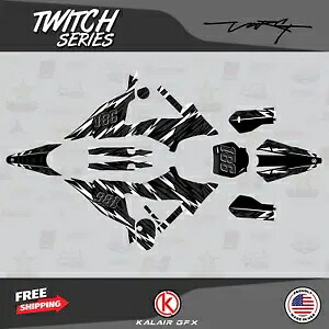 Stark Future 用グラフィックキット - VARG 電動ダートバイク Twitch-White Graphics Kit for Stark Future - VARG Electric Dirt Bike Twitch-White 【並行輸入品】