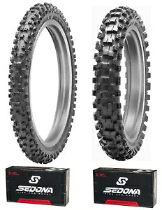 MX53 80/100-21 & 100/100-18 タイヤキット HD セドナ チューブ付き MX53 80/100-21 & 100/100-18 Tire Kit w/ HD Sedona Tubes 【並行輸入品】