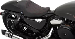 3/4 ダブル ダイヤモンド ビニール ソロ シート ブラック/レッド ドラッグ スペシャリティーズ 0804-0746 3/4 Double Diamond Vinyl Solo Seat Black/Red Drag Specialties 0804-0746 【並行輸入品】
