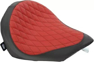 ロープロファイル ダイヤモンド SR レザー ソロシート ブラック/レッド ドラッグ スペシャリティーズ 0810-1885 Low-Profile Diamond SR Leather Solo Seat Black/Red Drag Specialties 0810-1885 【並行輸入品】