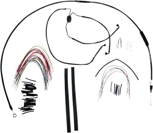 バガー用拡張ブラック コントロール ケーブル キット - 高さ 15 インチのバー (非 ABS) B30-1101 Extended Black Control Cable Kit For Baggers - 15" tall bars (non-ABS) B30-1101 【並行輸入品】｜カスタムパーツ WORLD倉庫