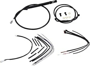 14 インチ Apehanger バー用拡張ブラック コントロール ケーブル キット Burly ブランド B30-1257 Extended Black Control Cable Kit for 14" Apehanger Bars Burly Brand B30-1257 【並行輸入品】|カスタムパーツ WORLD倉庫