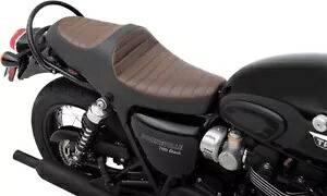 プレデター クラシック ビニール 2 アップ シート ブラック/ブラウン Z1R 0810-2213 ボンネビル T100/120 Predator Classic Vinyl 2-Up Seat Black/Brown Z1R 0810-2213 Bonneville T100/120 【並行輸入品】｜カスタムパーツ WORLD倉庫