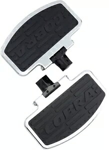 クラシック パッセンジャー フロアボード クロム/ブラック コブラ 06-3760 Classic Passenger Floorboards Chrome/Black Cobra 06-3760 【並行輸入品】