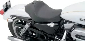 スムース SR レザー ソロ シート ブラック フォーム 低 1/2 インチ ドラッグ スペシャリティーズ 0804-0391 Smooth SR Leather Solo Seat Black Foam Low 1/2\