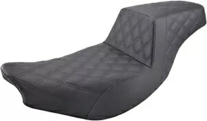 ステップアップ格子ステッチ 2 アップ シート - ブラック Saddlemen I14-07-175 Step-Up Lattice Stitched 2-Up Seat - Black Saddlemen I14-07-175 【並行輸入品】