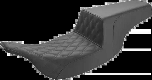 サドルメン ステップアップシート フロント 格子ステッチ ブラック 897-07-172 Saddlemen Step-Up Seat Front Lattice Stitch Black 897-07-172 【並行輸入品】