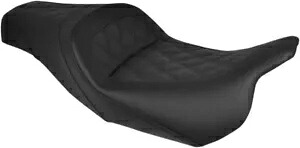 スリム格子ステッチ 2 アップ シート ブラック ゲル サドルメン 808-07B-162 Slim Lattice Stitched 2-Up Seat Black Gel Saddlemen 808-07B-162 【並行輸入品】