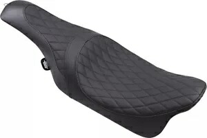 Caballero ダイヤモンド レザー 2 アップ シート - ブラック ドラッグ スペシャリティーズ 0801-1003 Caballero Diamond Leather 2-Up Seat - Black Drag Specialties 0801-1003 【並行輸入品】