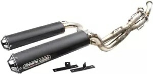 ブラック デュアル フルエキゾースト トリニティ レーシング TR-4145D-BK 14-19 スクランブラー 1000 用 Black Dual Full Exhaust Trinity Racing TR-4145D-BK For 14-19 Scrambler 1000 【並行輸入品】