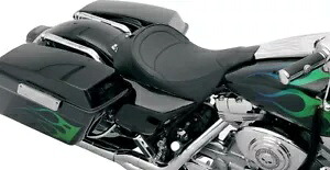 マイルド ステッチ ソロ シート ブラック ロー 1-1/2 インチ ドラッグ スペシャリティーズ 0801-0491 Mild Stitched Solo Seat Black Low 1-1/2\