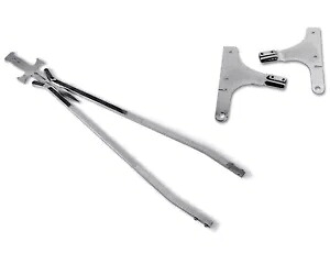 クローム ダガーチュード スクエア 30 インチ シーシーバー マウント付き CYCLE VISIONS CV-8009 & CV-8075 Chrome Daggertude Square 30\