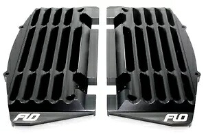 ハイフロー ラジエーター ガード - ブラック Flo Motorsports FLO 754BLK High Flow Radiator Guards - Black Flo Motorsports FLO 754BLK 【並行輸入品】