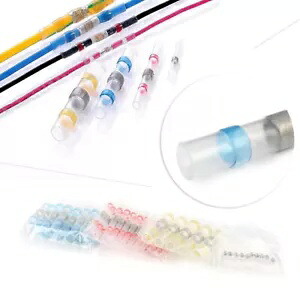 50 個はんだスリーブ熱収縮バットワイヤースプライスコネクタ端子防水 50pcs Solder Sleeve Heat Shrink Butt Wire Splice Connectors Terminal Waterproof 【並行輸入品】