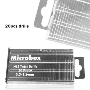 0.3-1.6mm HSS ミニマイクロツイスト精密ドリルビットセット クラフトツール ケース付き 20PC 0.3-1.6mm HSS Mini Micro Twist Precision Drill Bit Set Craft Tool with Case 20PC 【並行輸入品】