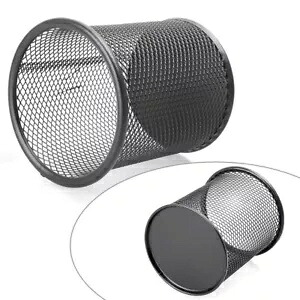 1X ブラックメタルメッシュデスクペン鉛筆オーガナイザーカップホルダーオフィススクールサプライヤー 1X Black Metal Mesh Desk Pen Pencil Organizer Cup Holder Office School Supplier 【並行輸入品】