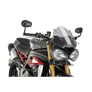 フロントガラス Puig トライアンフ ストリート トリプル 765 R/RS 2017 - 2019 スモークグレー 8929H- WINDSHIELD PUIG FOR TRIUMPH STREET TRIPLE 765 R/RS 2017 - 2019 SMOKE GRAY 8929H- 【並行輸入品】