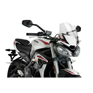 PUIG スポーツスクリーン トライアンフ ストリート トリプル 765 R/RS 2020 - 2022 クリア 20432W PUIG SPORT SCREEN FOR TRIUMPH STREET TRIPLE 765 R/RS 2020 - 2022 CLEAR 20432W 【並行輸入品】