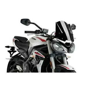 PUIG ネイキッド スポーツ スクリーン トライアンフ ストリート トリプル 765 S 2020 - 2021 ブラック 20432N PUIG NAKED SPORT SCREEN FOR TRIUMPH STREET TRIPLE 765 S 2020 - 2021 BLACK 20432N 【並行輸入品】