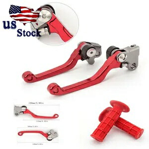 ホンダ CR80R CR85R 1998-2007 CNC ピボットブレーキクラッチレバーハンドルグリップ For Honda CR80R CR85R 1998-2007 CNC Pivot Brake Clutch Levers Handle Grips 【並行輸入品】