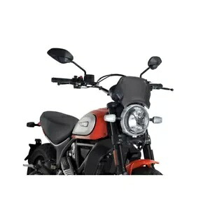 PUIG フロントフェアリング ドゥカティ スクランブラー 800 アイコン ダーク 2020 - 2023 ブラック 9799N PUIG FRONT FAIRING FOR DUCATI SCRAMBLER 800 ICON DARK 2020 - 2023 BLACK 9799N 【並行輸入品】