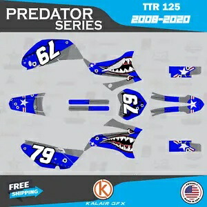 ヤマハ TTR125 (2008-2023) TT-R125LE プレデター シリーズ用グラフィックスキット Graphics Kit for Yamaha TTR125 (2008-2023) TT-R125LE Predator Series画像
