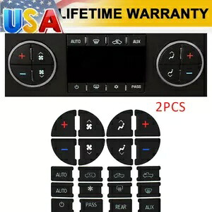 2X AC ダッシュボタン修理キットデカールステッカー 2008 2009 20102012 ビュイックエンクレーブ用 2X AC Dash Button Repair Kit Decal Stickers For 2008 2009 20102012 Buick Enclave 【並行輸入品】