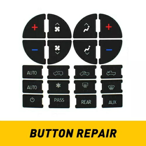 AC ダッシュボタン修理キットデュアル気候制御デカールステッカー GM タホ SUV AC Dash Button Repair Kit Dual Climate Control Decal Stickers For GM Tahoe SUV 【並行輸入品】