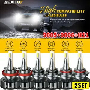 AUXITO H11 9005 9006 LED ヘッドライト ロービーム ホワイト 電球 6500K エラーフリー USA AUXITO H11 9005 9006 LED Headlight Low Beam White Bulbs 6500K Error Free USA 【並行輸入品】