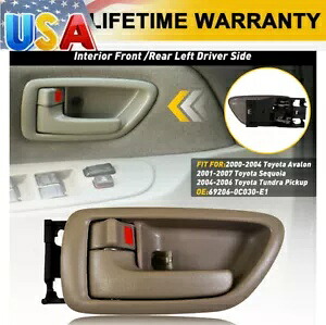 インテリアドアハンドル 04-2006 トヨタ タンドラ フロントまたはリアドライバー ベージュ セダン用 Interior Door Handle For 04-2006 Toyota Tundra Front or Rear Driver Beige Sedan 【並行輸入品】
