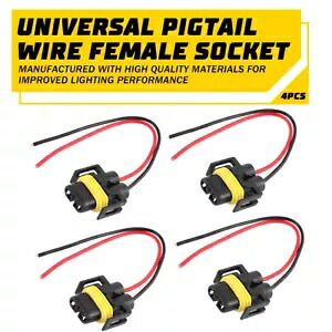 米国現地船 H11 H8 配線セラミックハーネス交換修理ソケットピグテール US Local-ship H11 H8 Wiring Ceramic Harness Replacement Repair Socket Pigtail 【並行輸入品】