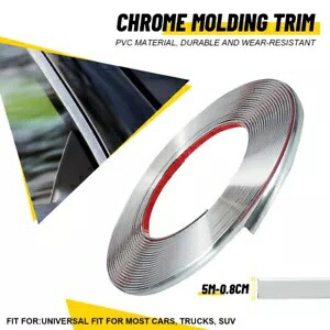クローム トリム モールディング ストリップ ドア 車の窓 バンパー サイド プロテクター Trime 16.4FT Chrome Trim Molding Strip Door Car Window Bumper Side Protector Trime 16.4FT 【並行輸入品】