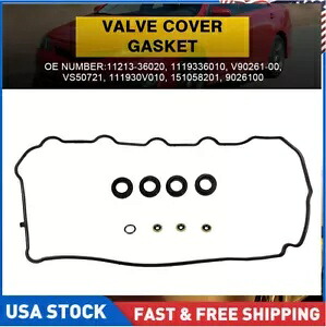 バルブカバーガスケット シール付き トヨタ 2002 アバロン ES300 レクサス RX300 3.0L 3.3L Valve Cover Gasket w/ Seals for TOYOTA 2002 AVALON ES300 LEXUS RX300 3.0L 3.3L 【並行輸入品】