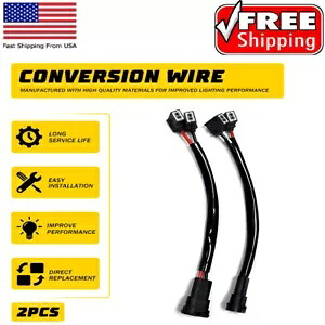 H11 ワイヤーから H1 2 ハーネス ヘッドライト ビーム ロー アダプター コネクタ プラグへの変換 Conversion H11 Wire to H1 Two Harness Headlight Beam Low Adapter Connector Plug 【並行輸入品】
