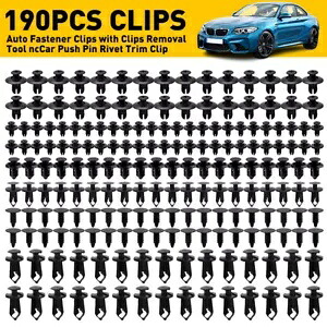 190 個の車のクリップ穴プラスチックリベットリテーナープッシュフェンダーピンバンパーファスナー 190PCS Car Clips Hole Plastic Rivets Retainer Push Fender Pin Bumper Fastener 【並行輸入品】