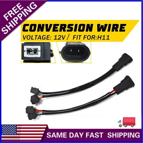 H11 ワイヤーから H1 2 ハーネスへの変換フォグバルブライトアダプターソケットランプ交換 Conversion H11 Wire to H1 Two Harness Fog Bulb Light Adapter Socket Lamp Replace 【並行輸入品】