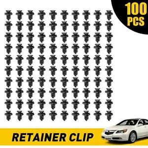 100 個ホンダシビックアコードインテグラアキュラフェンダーライナークリップリテイナー 100pcs FOR HONDA CIVIC ACCORD INTEGRA ACURA FENDER LINER CLIPS RETAINER 【並行輸入品】