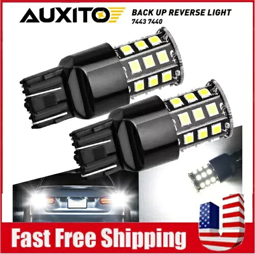 2X 7440 7443 白色 LED 電球テールブレーキストップライトパーキング 7444 7441 高輝度ランプ 2X 7440 7443 White Led Bulb Tail Brake Stop Light Parking 7444 7441 Bright Lamp 【並行輸入品】