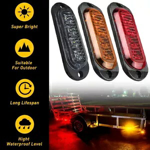アンバー/レッド/ホワイト LED マーカー サイド ライト クリアランス 軽トラック防水トレーラー Amber/Red/White LED Marker Side Lights Clearance Light Truck Waterproof Trailer 【並行輸入品】