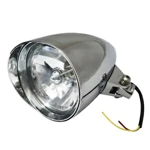 クローム弾丸ヘッドライト 12V ハーレーダビッドソンソフテイルダイナチョッパーオートバイ用 Chrome Bullet Headlight 12V For Harley Davidson Softail Dyna Chopper Motorcycle 【並行輸入品】