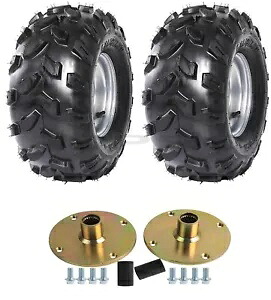 2 個 18x9.50-8 タイヤホイールリム 18x9.5-8 + 4 スタッドアクスルハブ ゴーカート ATV クワッド用 2pcs 18x9.50-8 Tire Wheel Rim 18x9.5-8 + 4 Stud Axle Hubs for Go Kart ATV Quad 【並行輸入品】