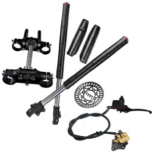 フロントフォークショックトリプルツリークランプセット 110cc 125cc ダートピットバイク SSR アポロ用 Front Forks Shock Triple Tree Clamp Set For 110cc 125cc Dirt Pit Bike SSR Apollo 【並行輸入品】
