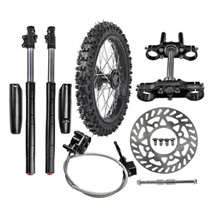 ダートバイク用フロントフォークトリプルツリー70/100-19ホイールアクスルディスクローターブレーキキット For Dirt Bike Front Forks Triple Tree 70/100-19 Wheel Axle Disc Rotor Brake Kit 【並行輸入品】