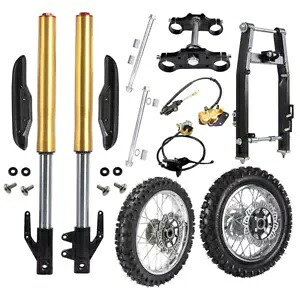 14" + 12" ホイール 80/100-12 + 630mm フロントフォーク トリプルダートバイク CRF70 XR70 CRF50 14" + 12" Wheel 80/100-12 + 630mm Front Forks Triple Dirt Bike CRF70 XR70 CRF50 【並行輸入品】|カスタムパーツ WORLD倉庫